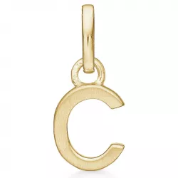 Støvring Design letter c hanger in verguld sterlingzilver
