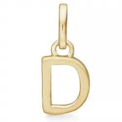 Støvring Design letter d hanger in verguld sterlingzilver