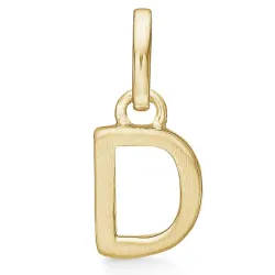 Støvring Design letter d hanger in verguld sterlingzilver