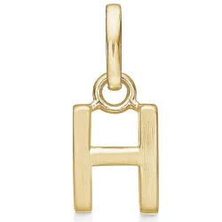 Støvring Design letter h hanger in verguld sterlingzilver