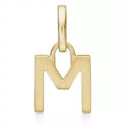Støvring Design letter m hanger in verguld sterlingzilver