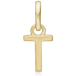 Støvring Design letter t hanger in verguld sterlingzilver