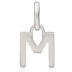 Støvring Design letter m hanger in gerodineerd zilver