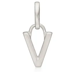 Støvring Design letter v hanger in gerodineerd zilver