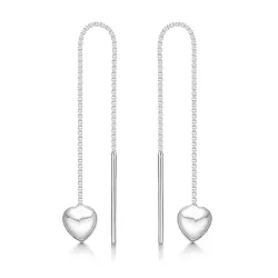 Støvring Design hart oorhanger in zilver