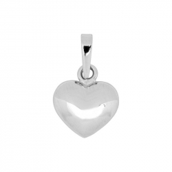 10 x 12 mm Siersbøl hart hanger in gerodineerd zilver