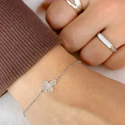 13 x 8 mm Siersbøl dagmar kruisen armband in zilver