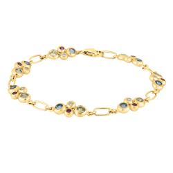 Siersbøl armband in verguld sterlingzilver veelkleurig zirkoon