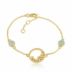caledoniet armband in verguld sterlingzilver met hanger in verguld sterlingzilver