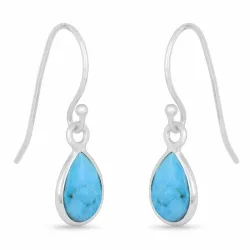 lange druppel oorbellen in zilver - Loom Stones