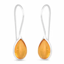 barnsteen oorbellen in zilver - Loom Stones