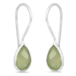 groene caledoniet oorbellen in zilver - Loom Stones