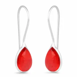 granaat oorbellen in zilver - Loom Stones