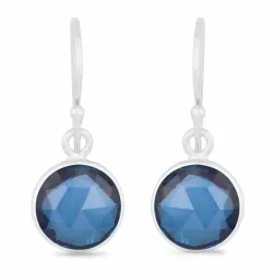 blauwe topaas oorbellen in zilver