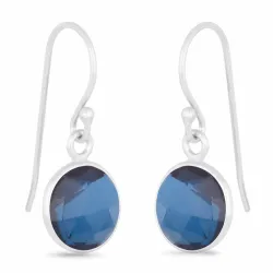 blauwe topaas oorbellen in zilver