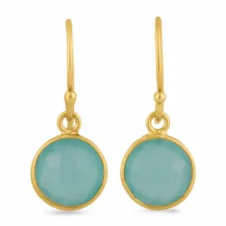 groene caledoniet oorbellen in verguld zilver - Loom Stones