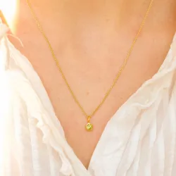 Klein peridoot hanger in verguld sterlingzilver