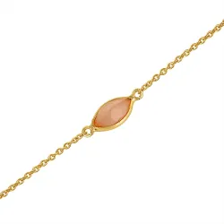 echt caledoniet armband in verguld sterlingzilver 19,0 cm x 5,0 mm  - Loom Stones