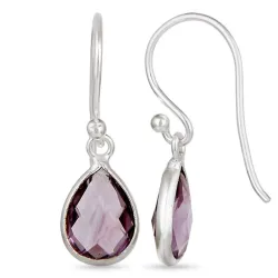 druppel oorbellen in zilver - Loom Stones