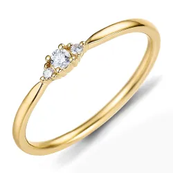 diamant ring in 9 karaat goud 0,07 ct - Simple Diamonds