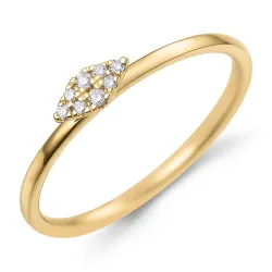 diamant ring in 9 karaat goud 0,05 ct - Simple Diamonds