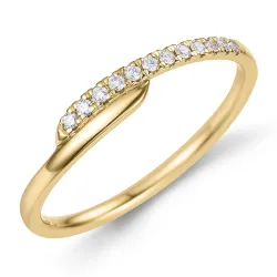 diamant ring in 9 karaat goud 0,08 ct - Simple Diamonds