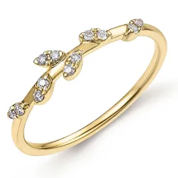diamant ring in 9 karaat goud 0,10 ct - Simple Diamonds