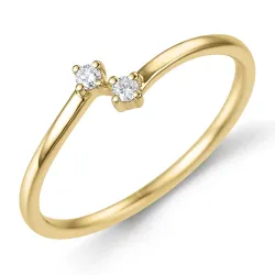 diamant ring in 9 karaat goud 0,05 ct - Simple Diamonds
