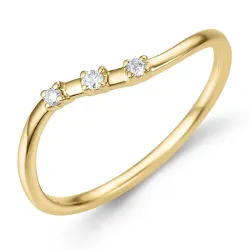 diamant ring in 9 karaat goud 0,05 ct - Simple Diamonds