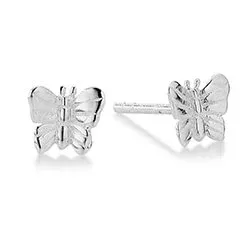 Klein Aagaard vlinder oorbellen in zilver