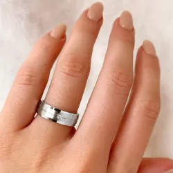 ring in gerodineerd zilver