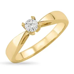 zirkoon solitaire ring in 9 karaat goud