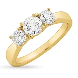 zirkoon ring in 9 karaat goud