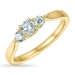 zirkoon ring in 9 karaat goud