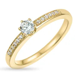 zirkoon gouden ring in 9 karaat goud