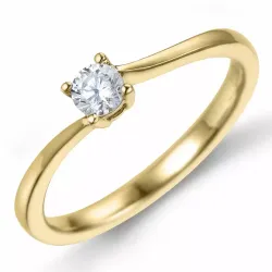 zirkoon solitaire ring in 9 karaat goud