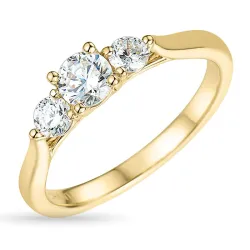 zirkoon ring in 9 karaat goud