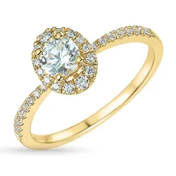 zirkoon ring in 9 karaat goud