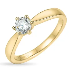 5,8 mm zirkoon solitaire ring in 9 karaat goud