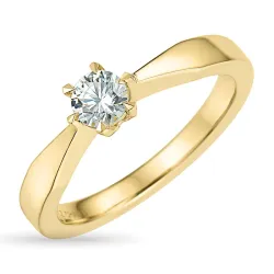5,4 mm zirkoon solitaire ring in 9 karaat goud