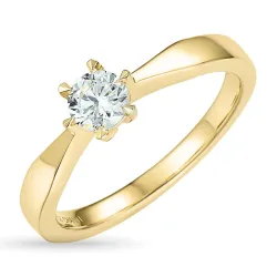 4,7 mm zirkoon solitaire ring in 9 karaat goud