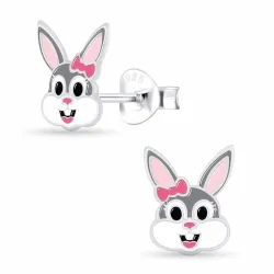 konijn kinder oorbellen in zilver - Little Ones
