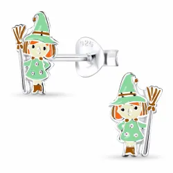 heksen kinder oorbellen in zilver - Little Ones