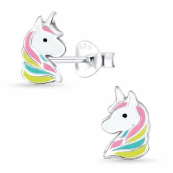 eenhoorn kinder oorbellen in zilver - Little Ones