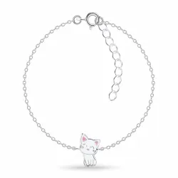 kat kinder armband in zilver met hanger in zilver