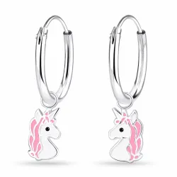 12 mm eenhoorn kinder oorbellen in zilver - Little Ones