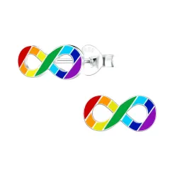 infinity kinder oorbellen in zilver - Little Ones