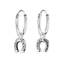 12 mm hoefijzer creool in zilver - Little Ones