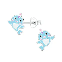 walvis kinder oorbellen in zilver - Little Ones