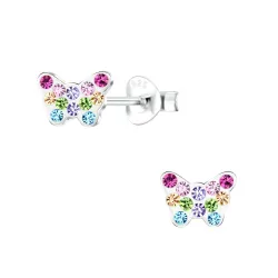 vlinder kinder oorbellen in zilver - Little Ones